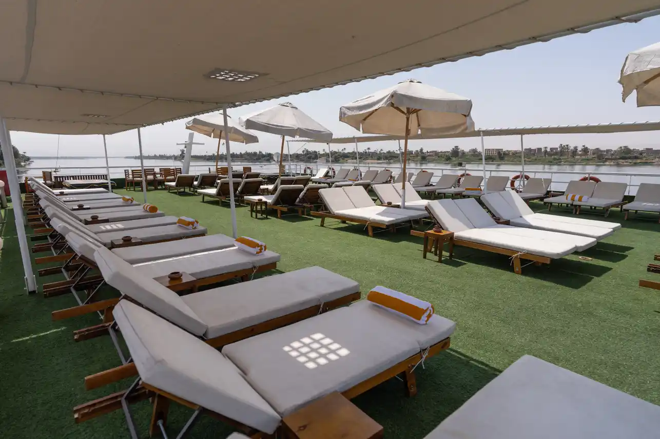 Sun deck of the MS Nile Crown I Nile Cruise Nile cruise